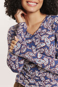 Tranquillo Shirt "Sissii" blau/gemustert