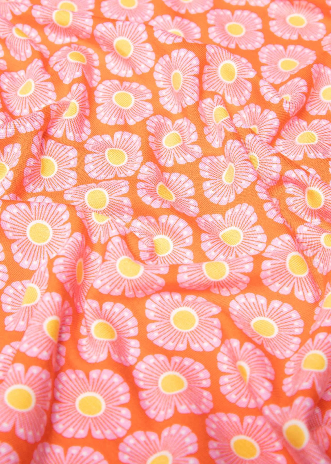 Blutsgeschwister Kleid "La vie est belle" orange/gelb geblümt