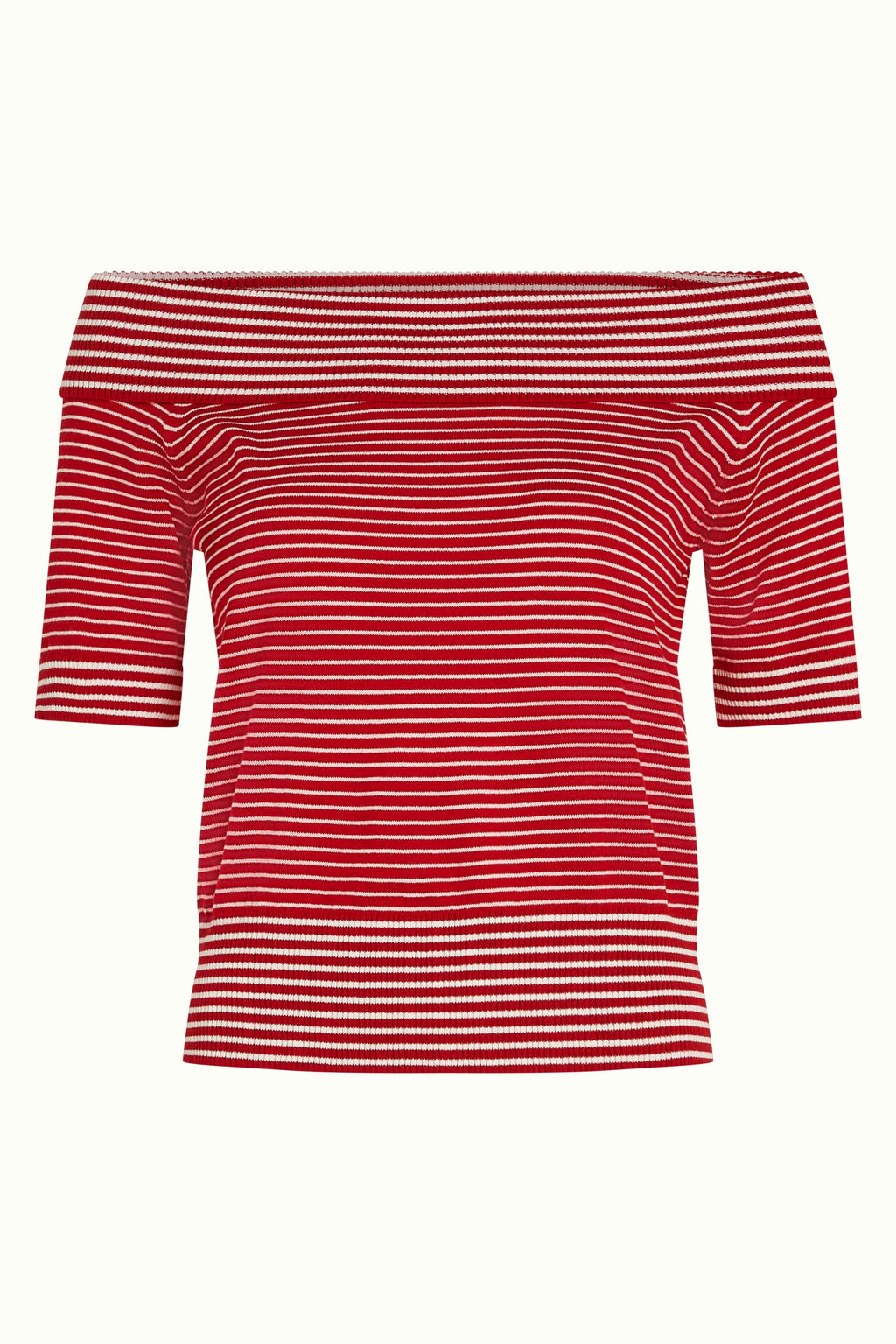 King Louie Pullover "Nives"  rot/weiß gestreift