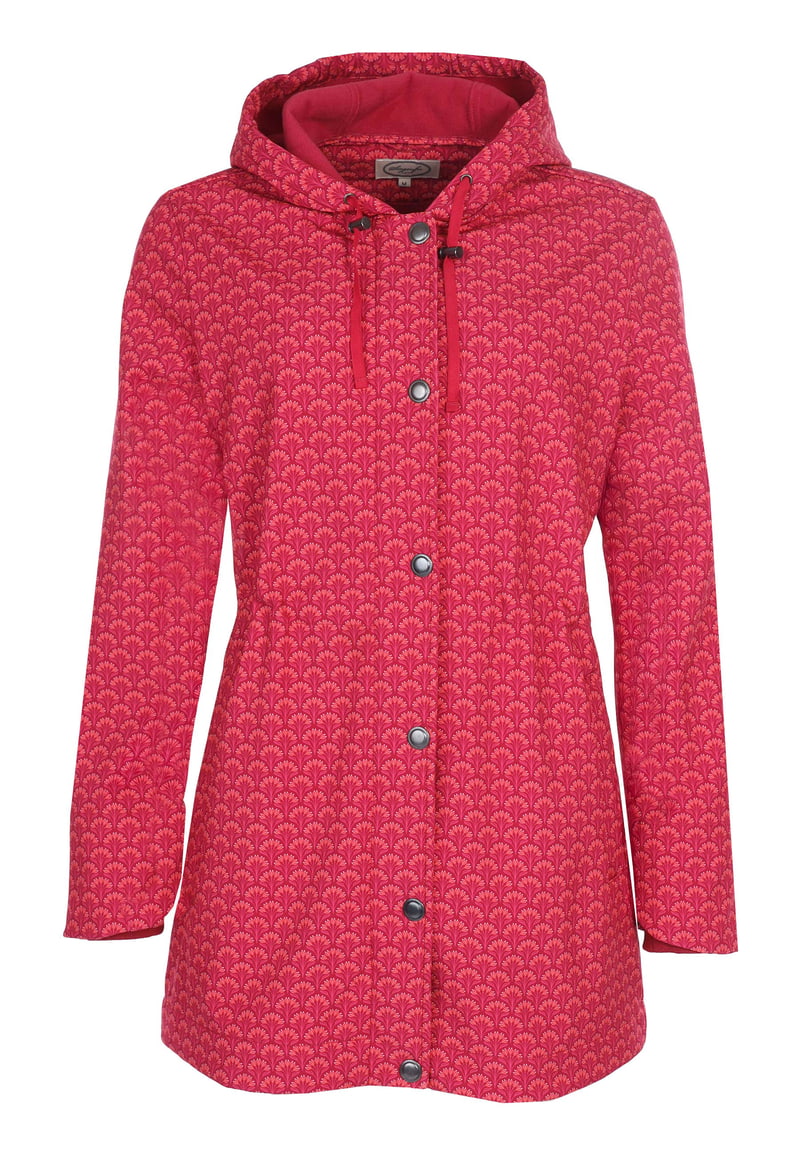 Sorgenfri Softchelljacke rot/gemustert