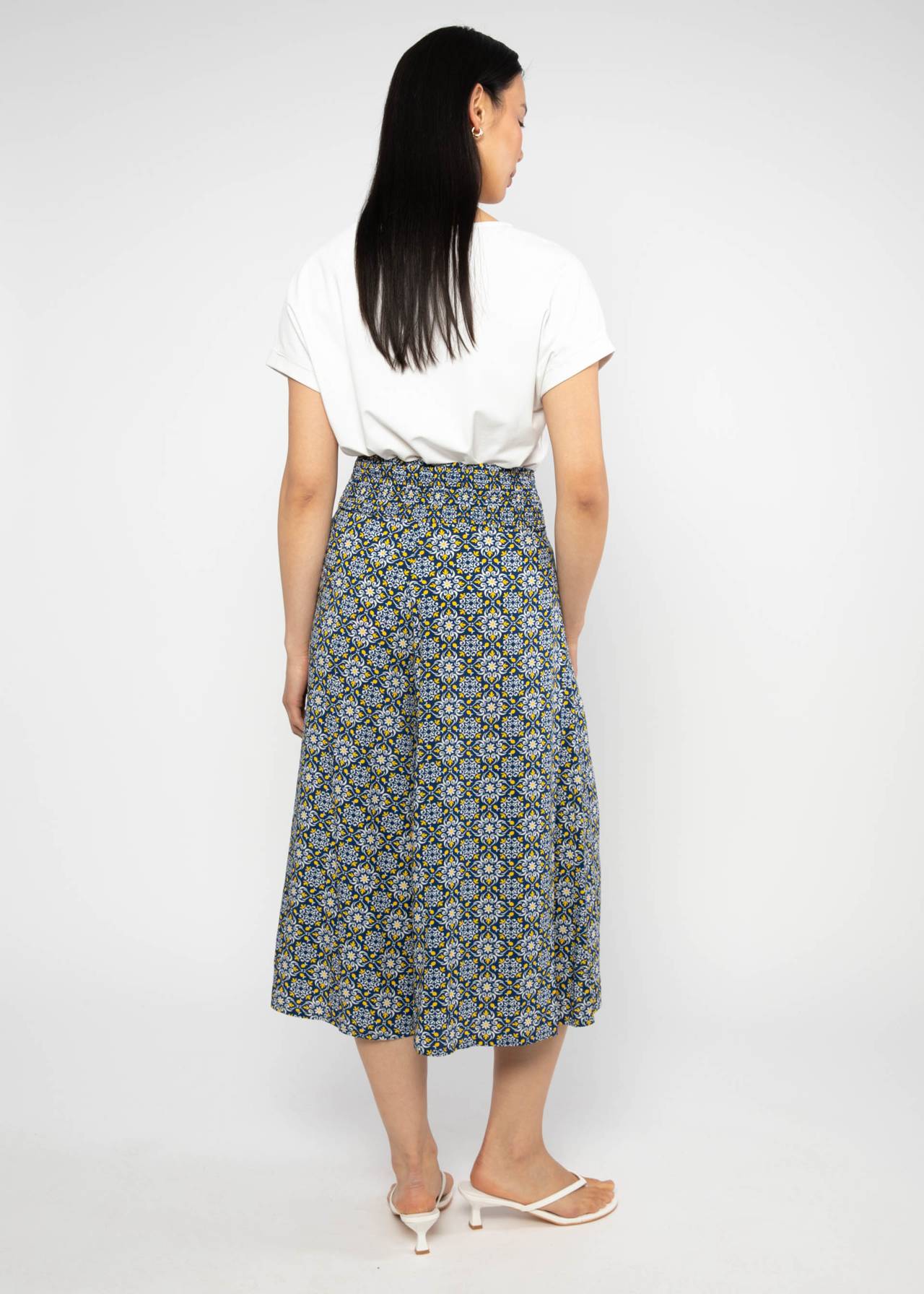 Blutsgeschwister Hose "Flotte Culottes" blau/gemustert