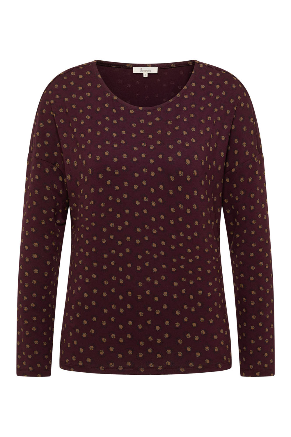 Tranquillo Shirt "Felicee" braun/gemustert