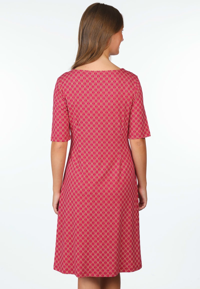 Sorgenfri  Kleid "Eilina" rot/gemustert