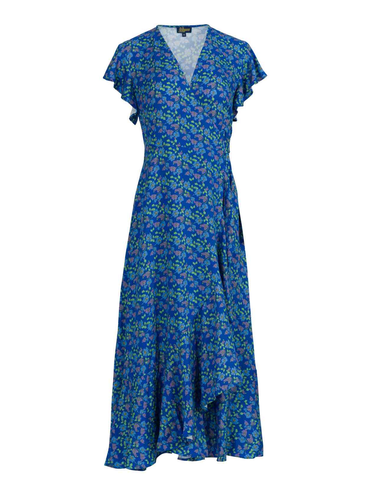 Lalamour Kleid "yara" blau/geblümt