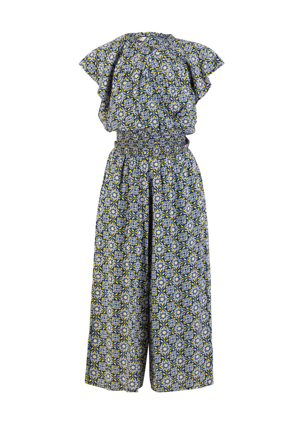 Blutsgeschwister Overall "Love's Lightest Wings" blau/gelb gemustert
