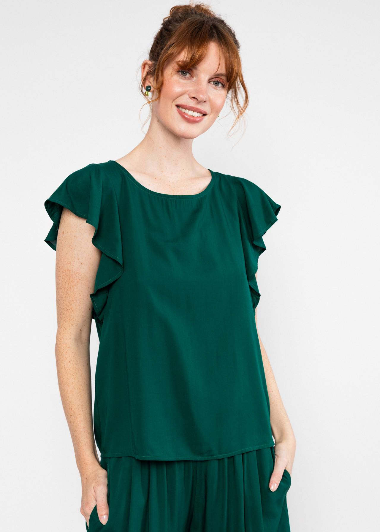 Blutsgeschwister Shirt "Lovebird's Wings" grün